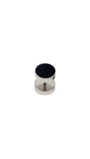 Acier Inox Fake Plug Cercle Email Noir Argent Femmes Hommes