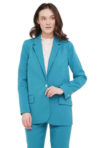 Veste droite turquoise la - veste,