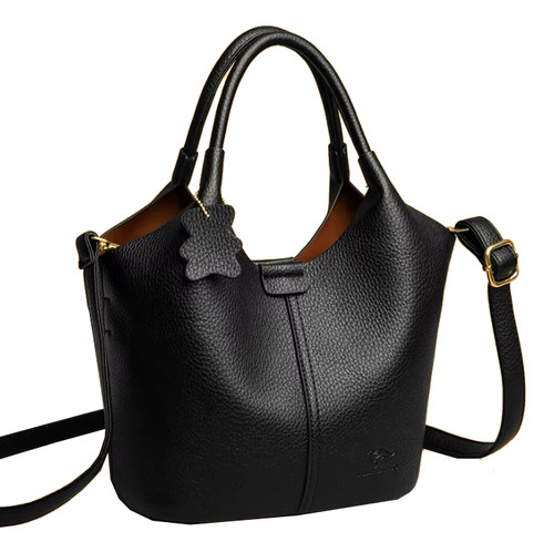 Sac main cuir noir - à,
