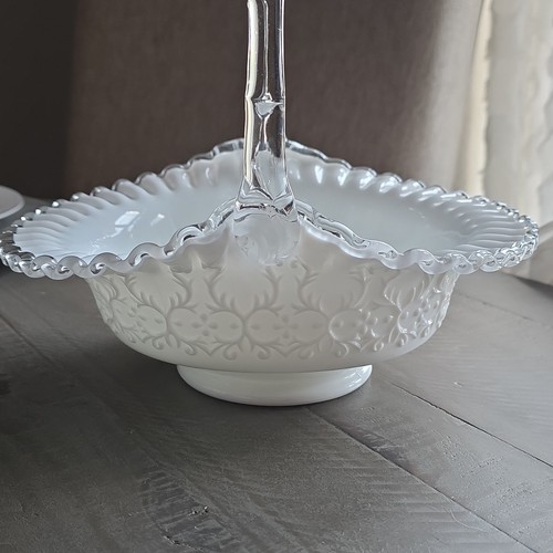 Fenton silver crest basket - fenton,