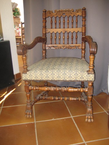 Fauteuil ancien pieds forme - pieds,