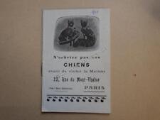 1910.publicité élevage de chiens (rue Mont-Thabor Paris.bouledogue français).