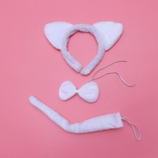  3 Pcs Déguisement Chat Femme Accessoires De Costumes D'animaux Vêtements