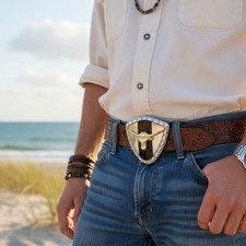 Hommes Argent Métal Ouest