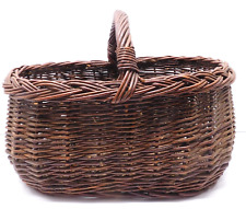 -SUPERBE ANCIEN PANIER EN CHATAIGNIER BELLE PATINE ANCIENNE DECO CUISINE  D