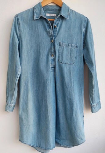 Robe chemisier jean délavé