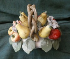   CORBEILLE DE  FRUITS EN PORCELAINE TYPE ANGLAISE   DECO DE TABLE  n°4