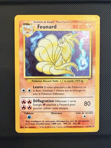 Carte pokémon feunard - carte, 12/102