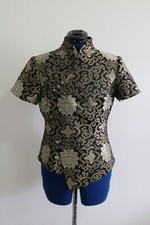 Oriental Print Satin Skirt Set