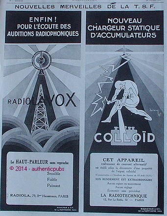 Publicite radiola haut parleur - radiola,