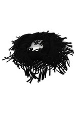 VANS Écharpe Femme Noir Franges Streetwear Casual