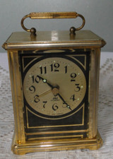 Réveil JAZ électronic BINIC boite laiton cadran décor volutes vintage 1977