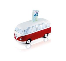 VW Collection - Tirelire Cochon Design Combi T1 Bus Samba Classic Bus/Rouge