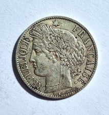 Monnaie France Franc Cérès 1872 Bordeaux Argent