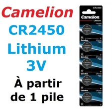 Pile Bouton CAMELION CR2450 / CR 2450 / 3V Lithium