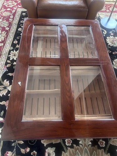 Coffee table cigar humidor - coffee,