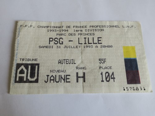 Ticket billet psg - billet ,  psg