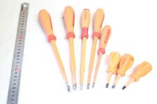 Occasion : Lot de 8 Tournevis isolés 1000V plats de marque DERANCOURT