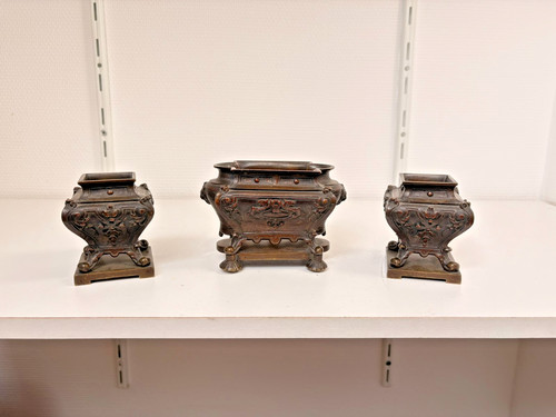 Ancien encrier bronze - ancien,