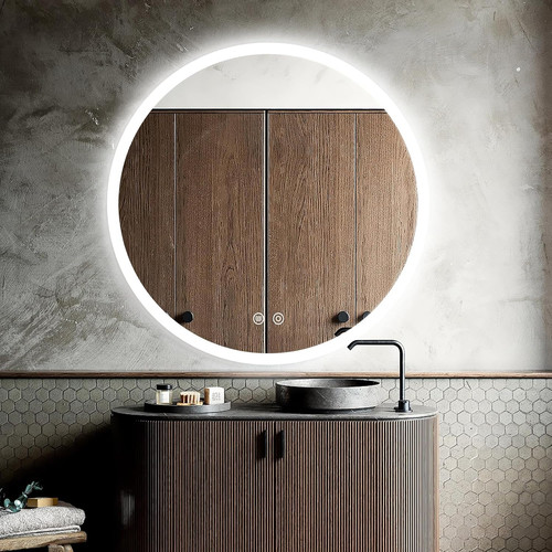 Led round backlit bathroom - backlit,
