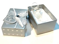 Objet de collection bébé  baptême tétine sucette cristal transparent