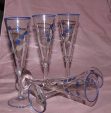 5 coupes à champagne Art