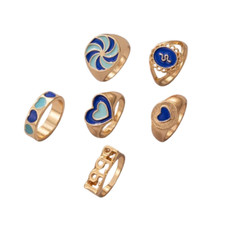 Bagues Vert Set 6 Pièces