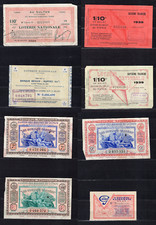 Lot de Billet x8 Loterie Nationale 1938 , 1937 , 1940 Gueules cassées... /Bi b-4