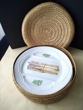 6 Assiettes à asperges en