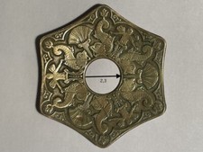 1 Bobèche Ancienne de Chandelier, Bougeoir à Décor de dauphins et ange 