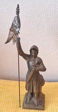 Statuette ancienne Jeanne d'Arc en régule