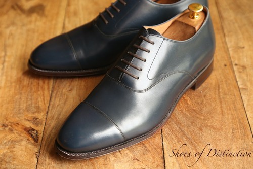 Chaussures oxford cuir - cuir, bleu