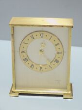 -ANCIENNE PENDULETTE de BUREAU LANCEL 7 Rubis 8 Jours LAITON Brossé VINTAGE XX D