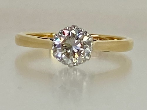 Bague solitaire diamant - bague, 0.82