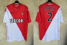 Maillot A.S MONACO 2012 Dennis APPIAH n°2 MACRON home shirt jersey maglia XXL