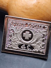 Timbre motif en argent fin 999