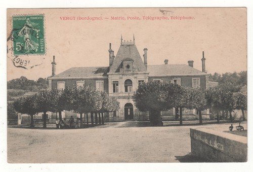 Cpa vergt mairie - -,