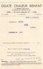 1941 OUATE CHALEUR BIENFAIT A LYON - M. BRUYAT A CREST