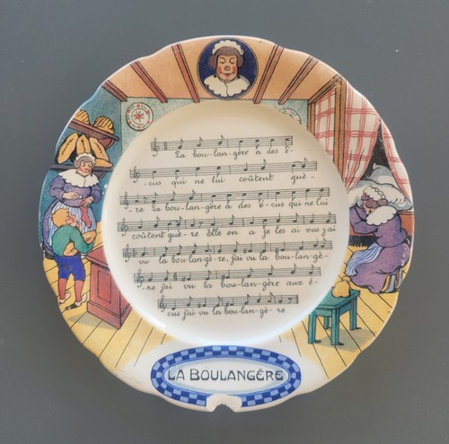 Assiette faience sarreguemines - assiette,