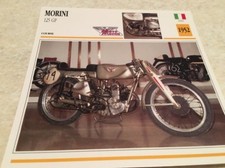 Carte moto Morini 125 GP 1952 collection Atlas Italie