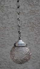 Suspension boule verre Art Deco Authentic Antique French Glass Globe Pendant 30s