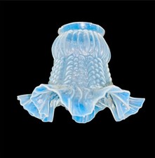 Tulipe En Verre Opalescent Pour Lampe Ou Lustre Art Nouveau Jugendstil 1900