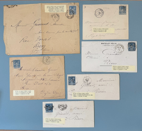 Lot 6 lettres et - lot, de