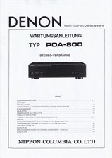 Service Manuel D'Instructions pour Denon POA-800