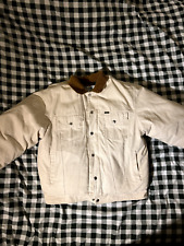 Supreme Schott Canvas Jacket L Cream Tan Work Denim Detroit Never Worn