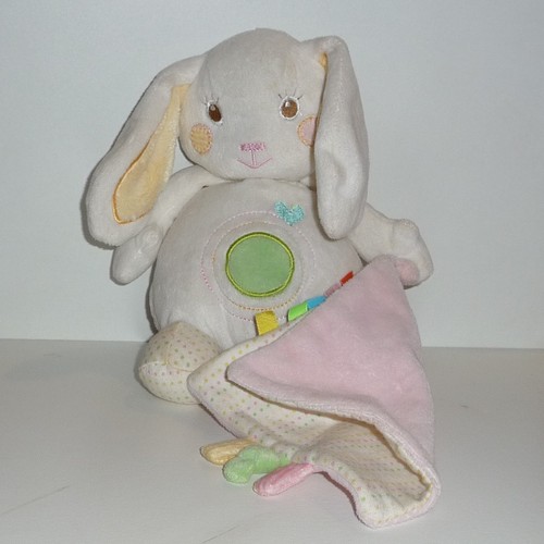 Doudou lapin auchan mouchoir - lapin,