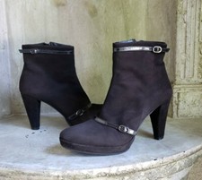 MINELLI black suede heeled