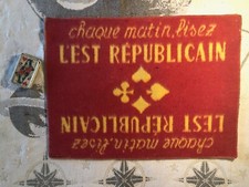 ancien TAPIS JEU de CARTES 58x43 cm "L'EST REPUBLICAIN" BAR +Bistrot Années 1960