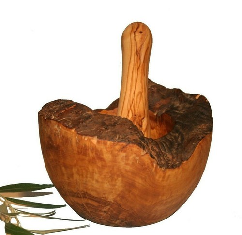 Mortier rond rustique et - 18,
