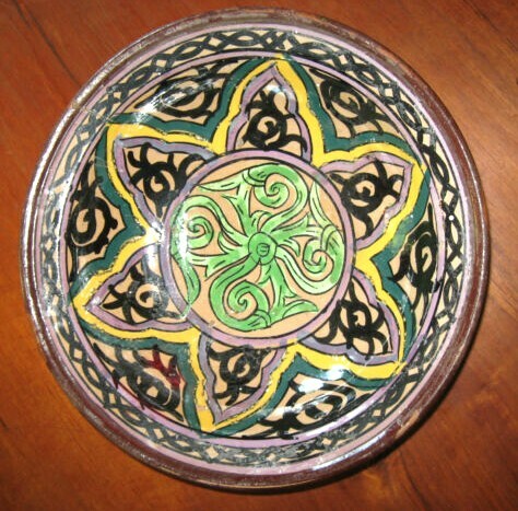 Plat faïence marocaine - plat,
